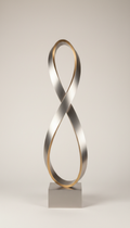 Steel ribbon freestanding sculpture